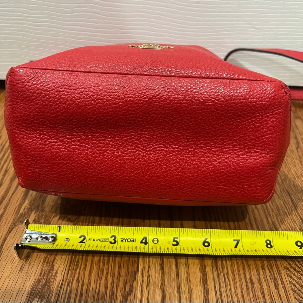 Coach red pebbled leather bag - Picture 11 of 16